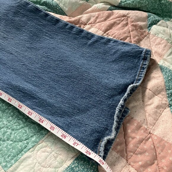 Levi’s 70's High Flare Jeans Womens 31 Blue Stretch Distressed Premium - Picture 9 of 11